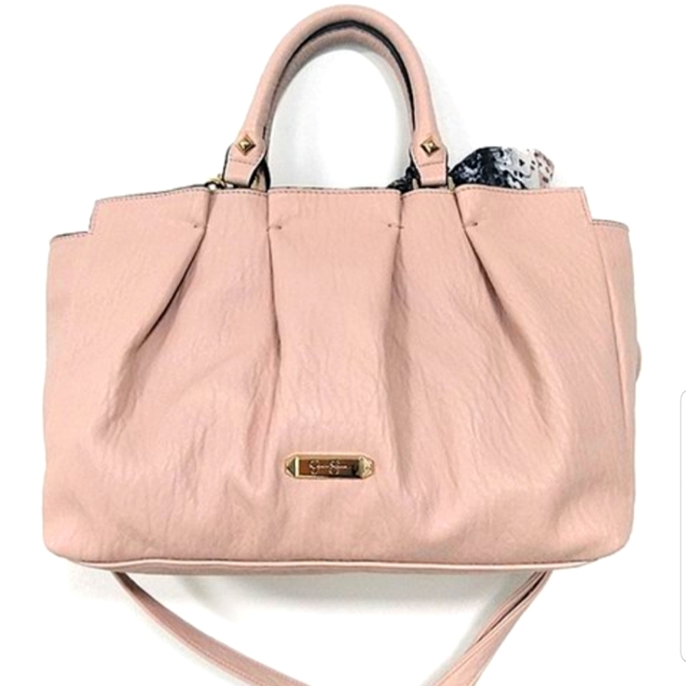 NWT JESSICA SIMPSON RUCHED LUCILLE SATCHEL - Picture 2 of 8